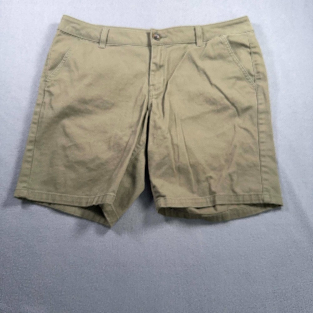 A.n.a Bermuda Shorts Womens 12 Olive Khaki Chino Casual 34x8 Mid Rise